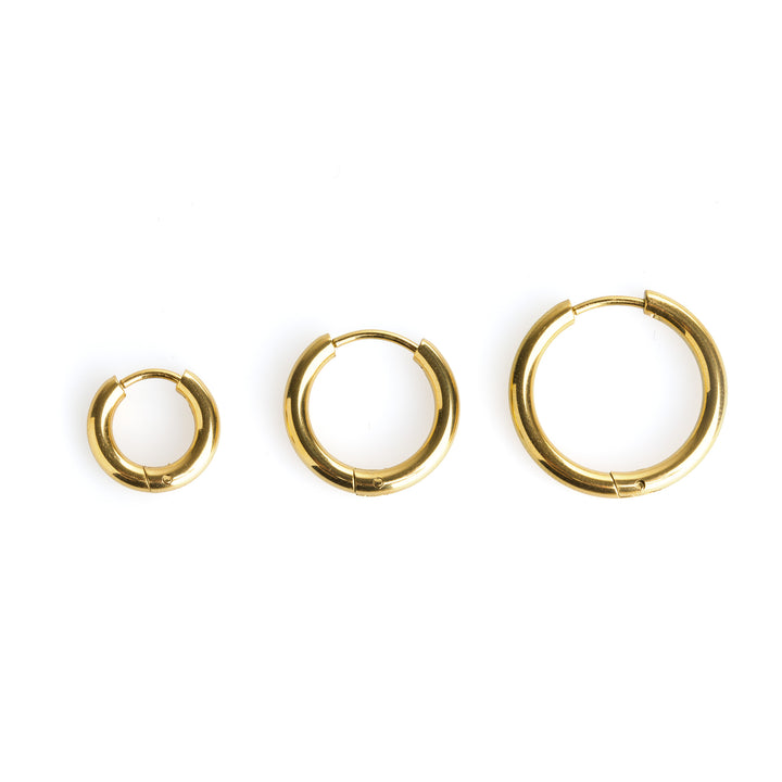 Hollie - Pendientes de aro 21mm Acero inoxidable