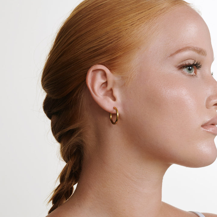 Hollie - Pendientes de aro 21mm Acero inoxidable