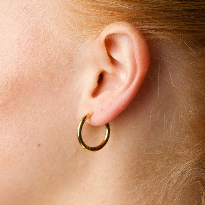 Hollie - Pendientes de aro 21mm Acero inoxidable