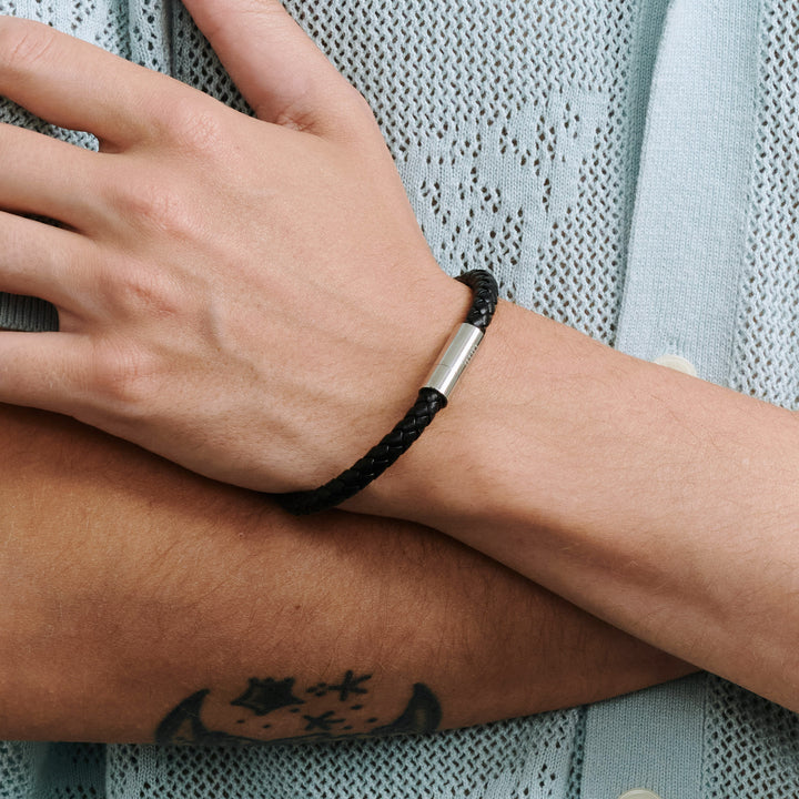 Oliver - Pulsera de cuero Acero inoxidable