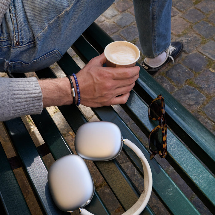 Oliver - Pulsera de cuero Acero inoxidable