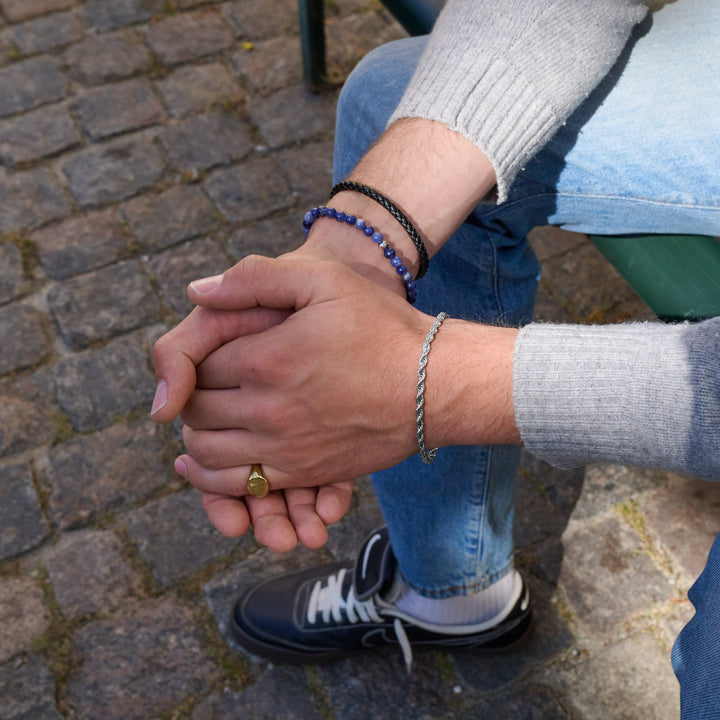 Oliver - Pulsera de cuero Acero inoxidable