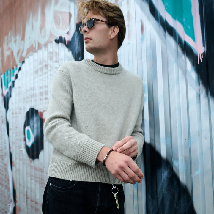 Oliver - Pulsera de cuero Acero inoxidable