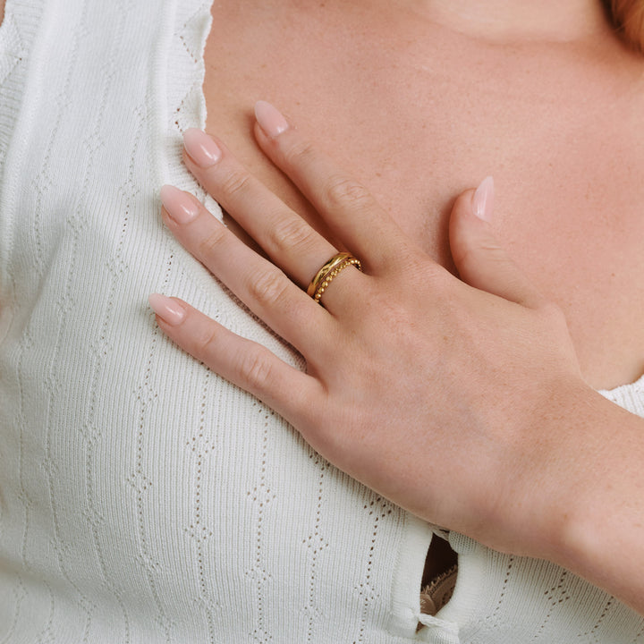 Polly - Anillo Dúo Acero Inoxidable