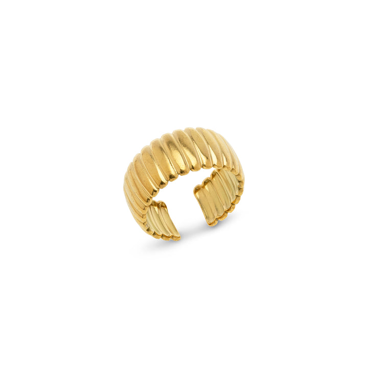 Nova - Anillo acanalado de acero inoxidable