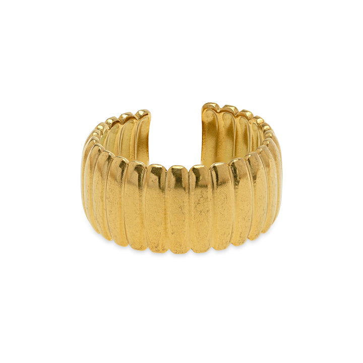 Nova - Anillo acanalado de acero inoxidable