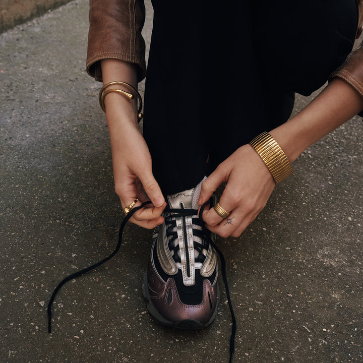 Nova - Anillo acanalado de acero inoxidable