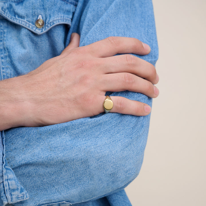 Ian - Anillo sello de acero inoxidable