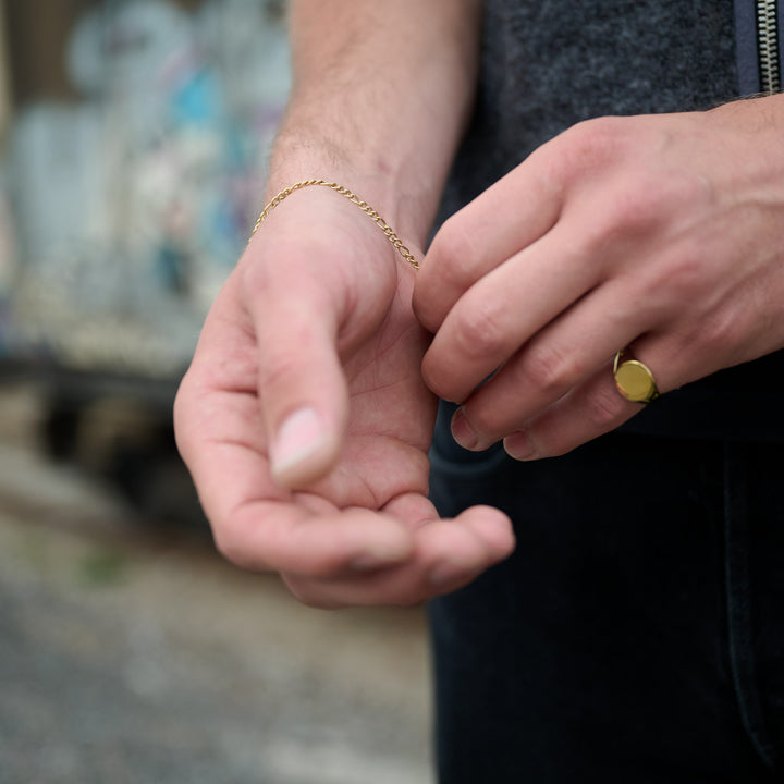 Ian - Anillo sello de acero inoxidable