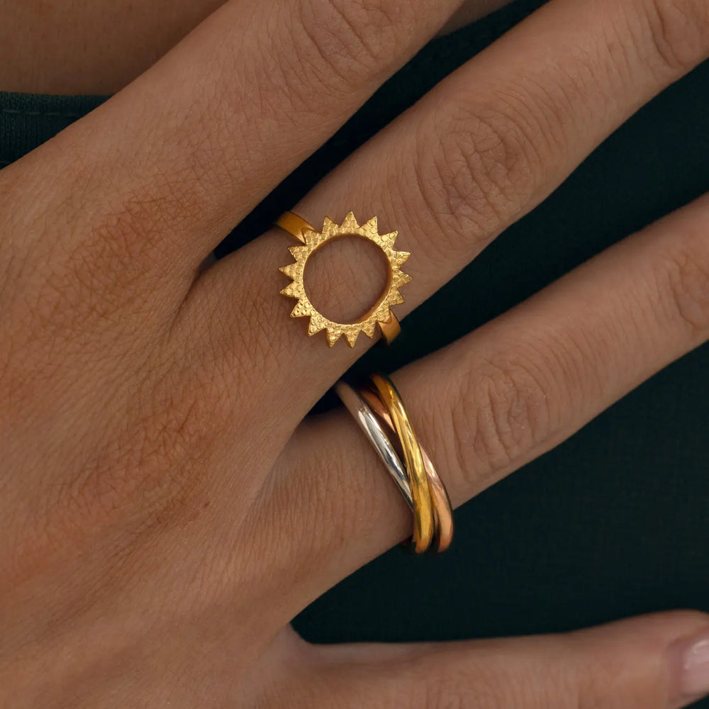 Jules - Anillo triple color de acero inoxidable Timi of Sweden