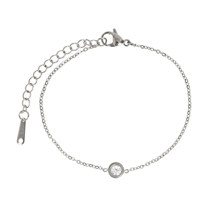 Tora - Crystal Chain Bracelet Stainless Steel