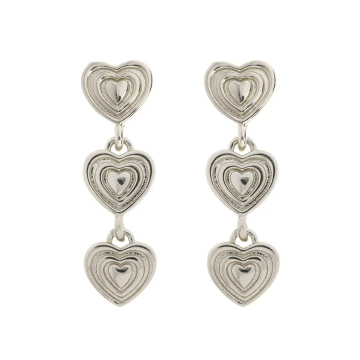 Baby - Dangling Heart Stud Earrings