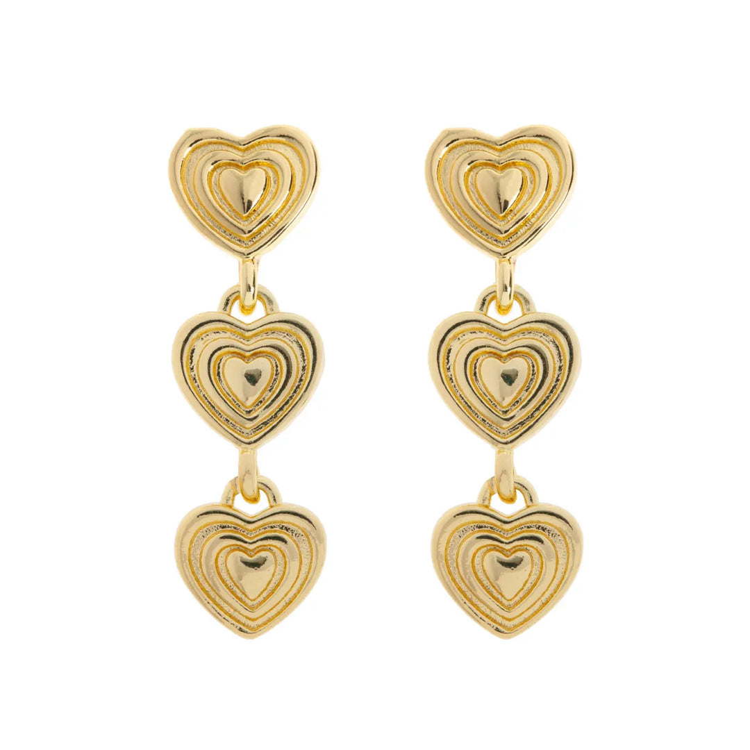 Baby - Dangling Heart Stud Earrings