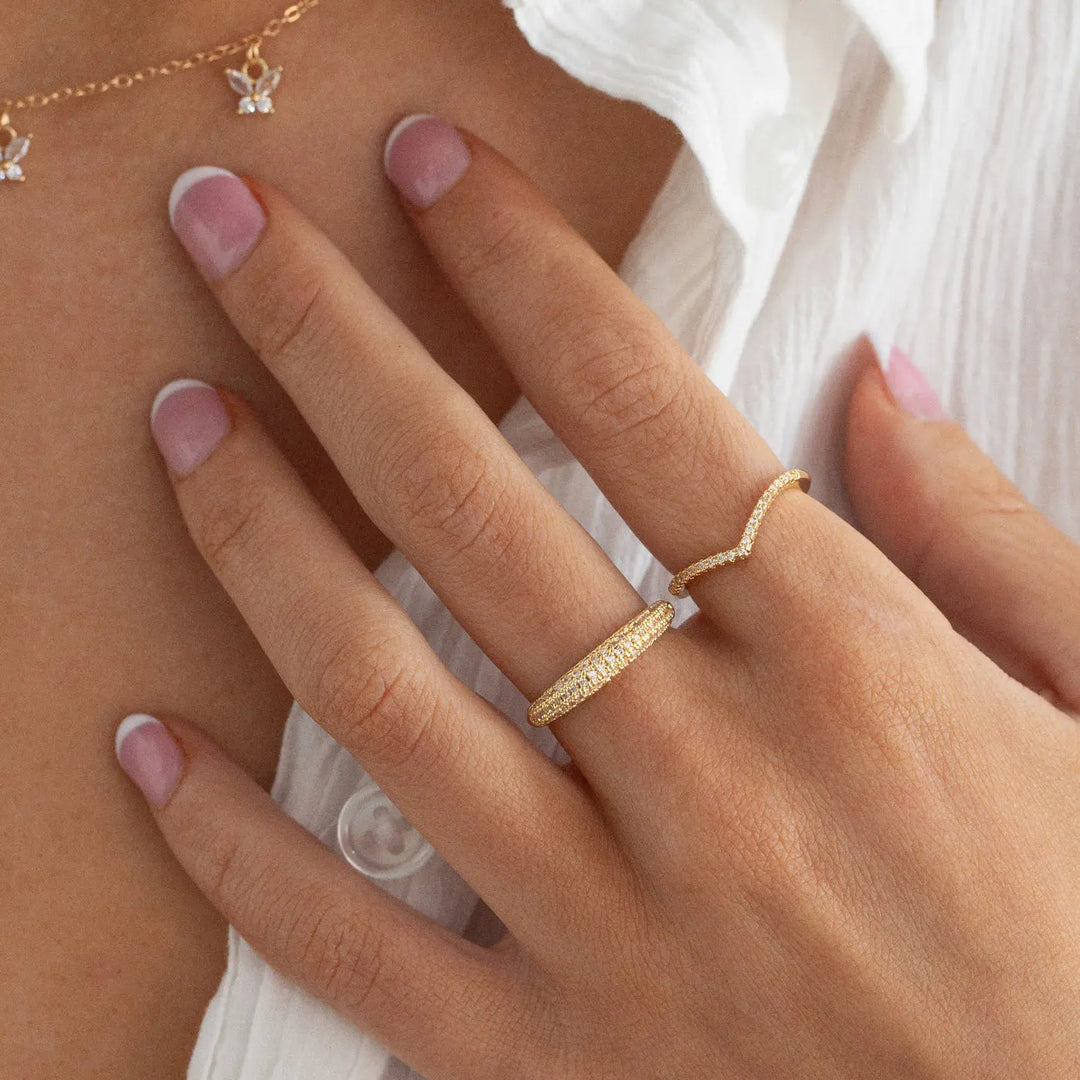 Mira - V-shaped Wishbone Ring