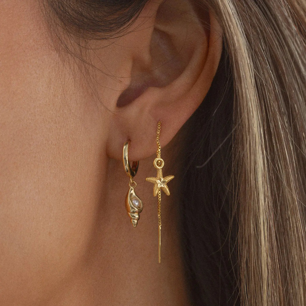 Signe - Starfish Chain Earrings