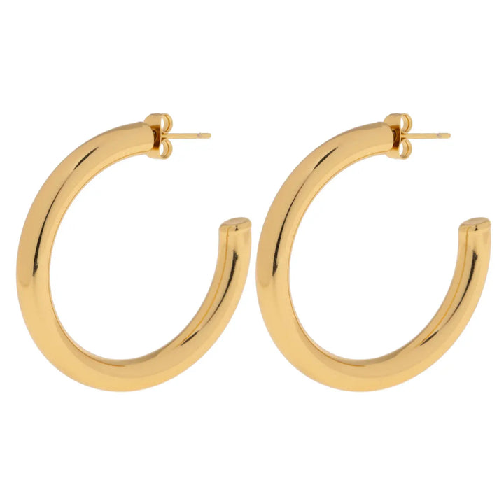 Elianna - Large Statement Hoop Earrings Stainless Steel