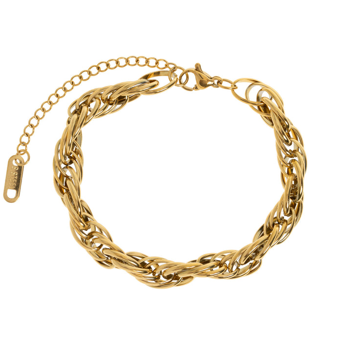 Alexis - Pulsera de cadena Chunky con detalle llamativo en acero inoxidable