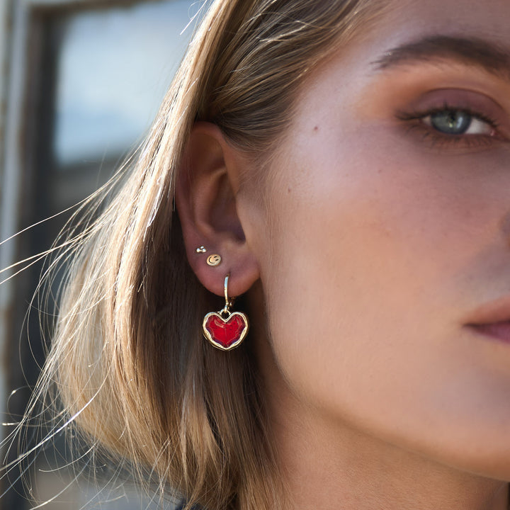 Dixie - Pendientes con cara sonriente de acero inoxidable