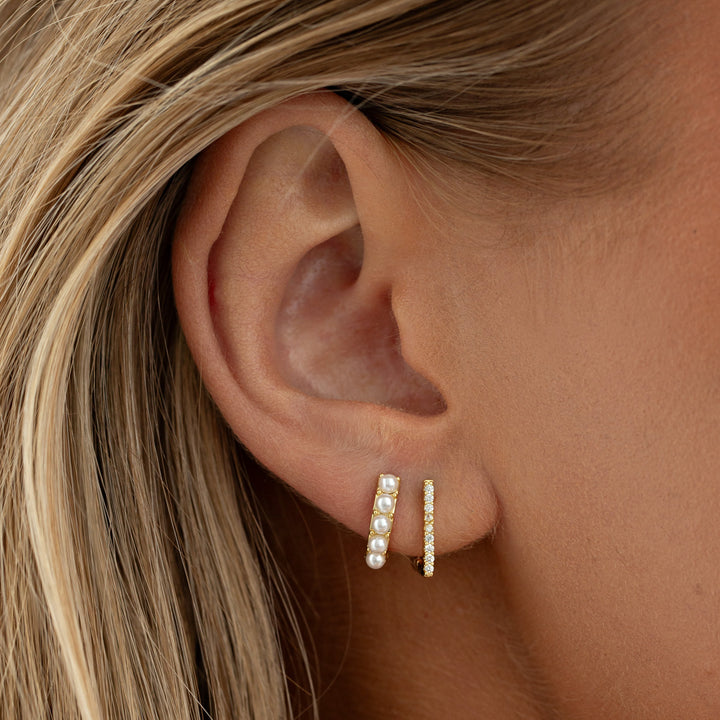 Essie - Pearl Hoop Earrings