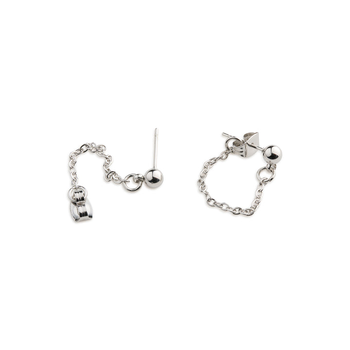 Lumi - Pendientes de cadena minimalistas de acero inoxidable