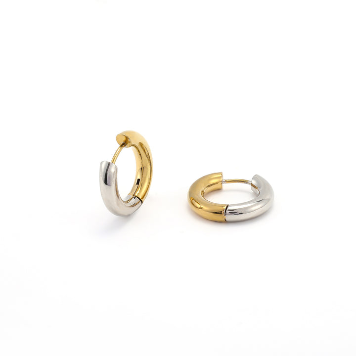 Lyn - Aros Dúo de Oro y Plata de Acero Inoxidable