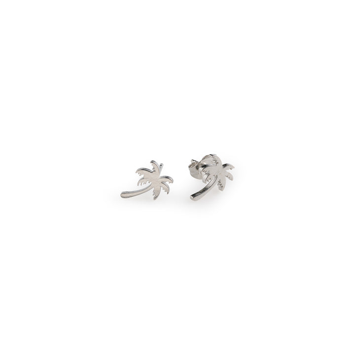 Vanja - Pendientes de Stud de Palma de Acero Inoxidable