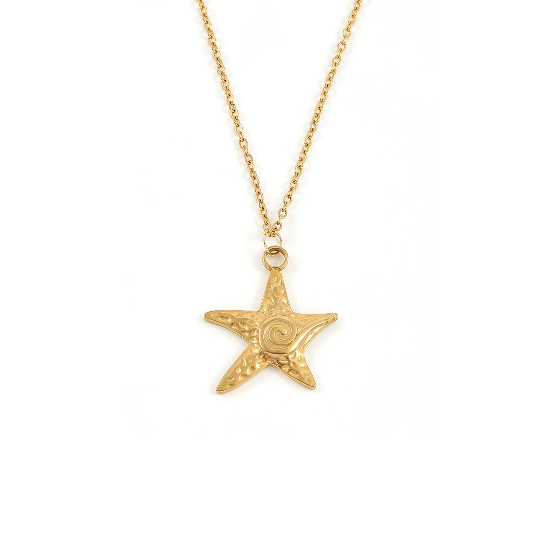 Moss - Starfish Dangling Necklace Stainless Steel