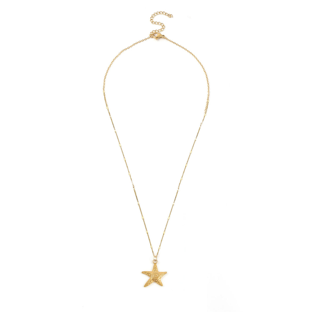 Moss - Starfish Dangling Necklace Stainless Steel