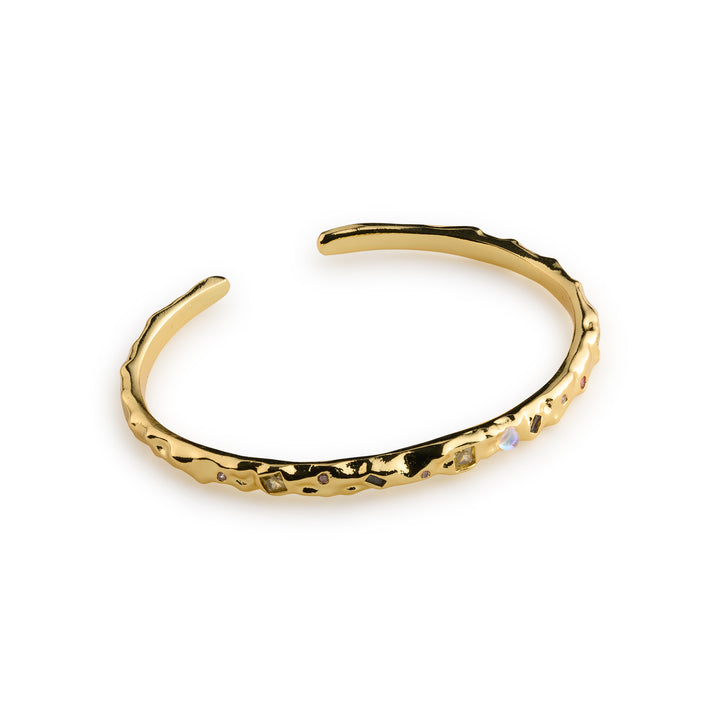 Shiloh - Pulsera de Brazalete de Cristal Ajustable Dorado