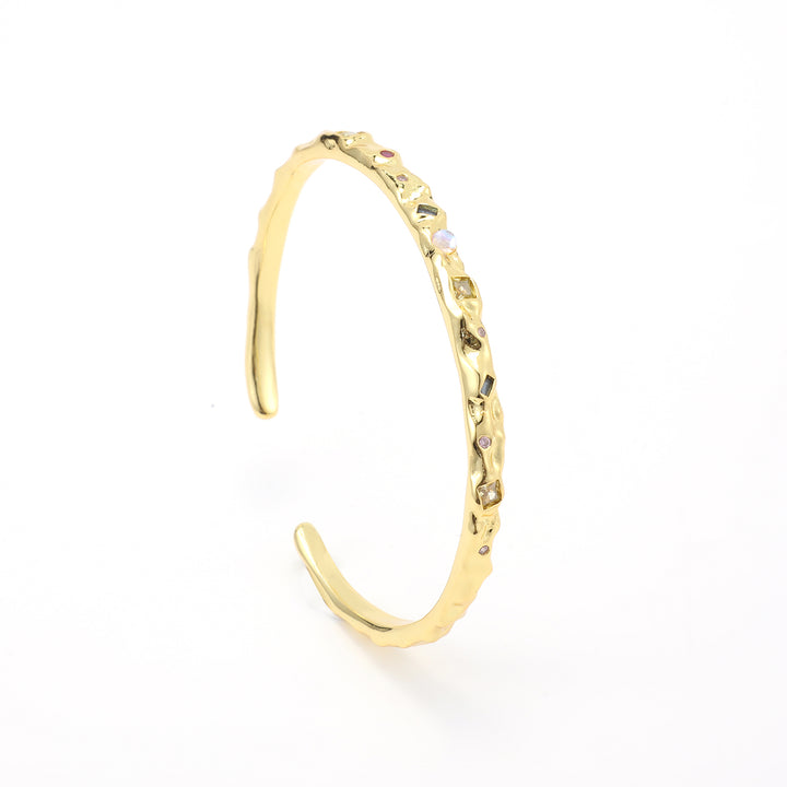 Shiloh - Pulsera de Brazalete de Cristal Ajustable Dorado