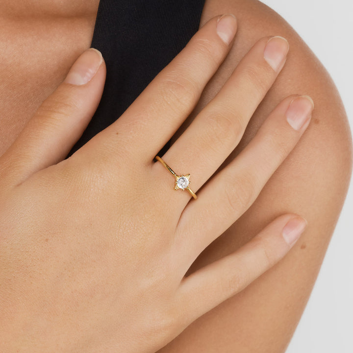 Anillo ajustable Indy - Estrella de cristal