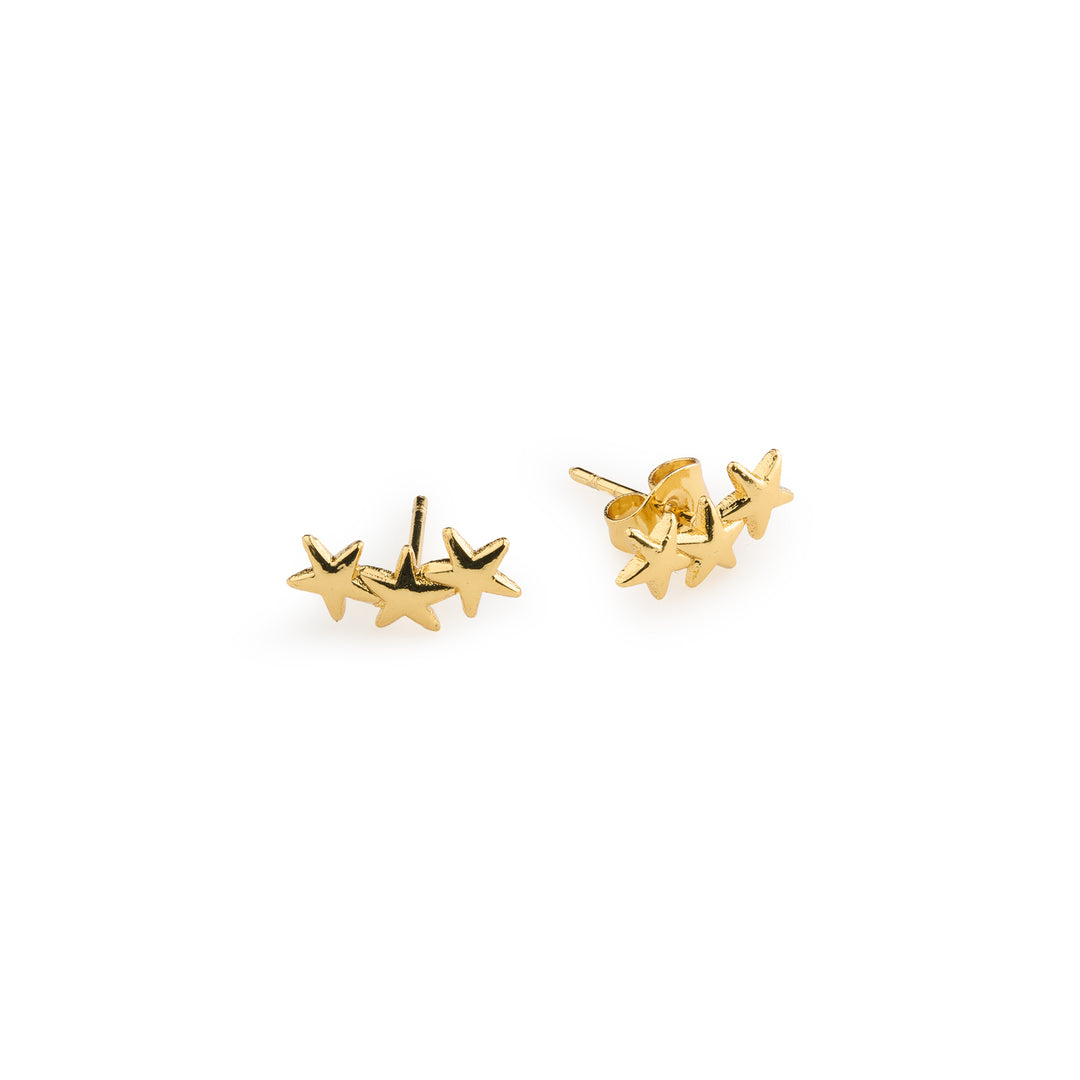 Skylar - Pendientes Mini Escalador de Estrellas de Acero Inoxidable