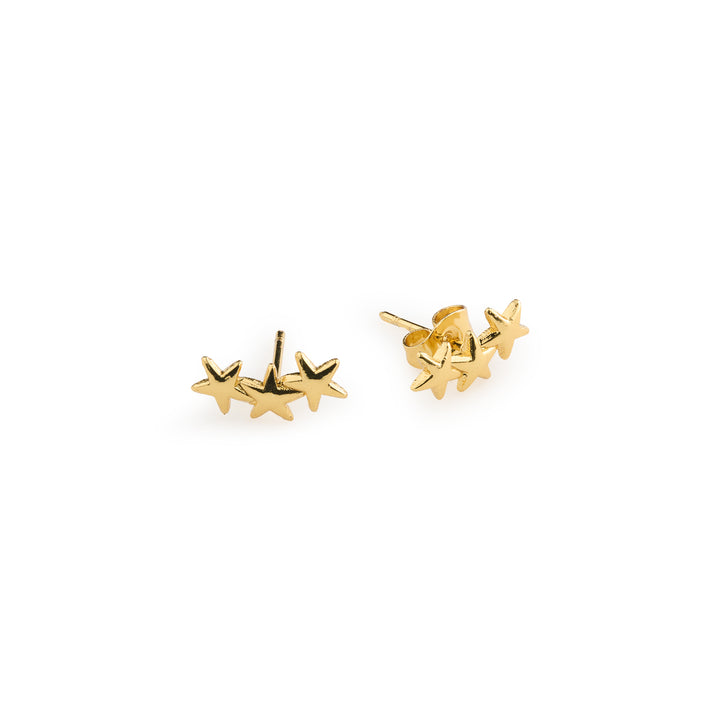 Skylar - Pendientes Mini Escalador de Estrellas de Acero Inoxidable