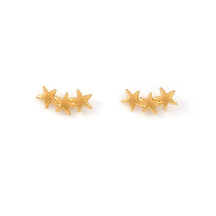 Skylar - Pendientes Mini Escalador de Estrellas de Acero Inoxidable