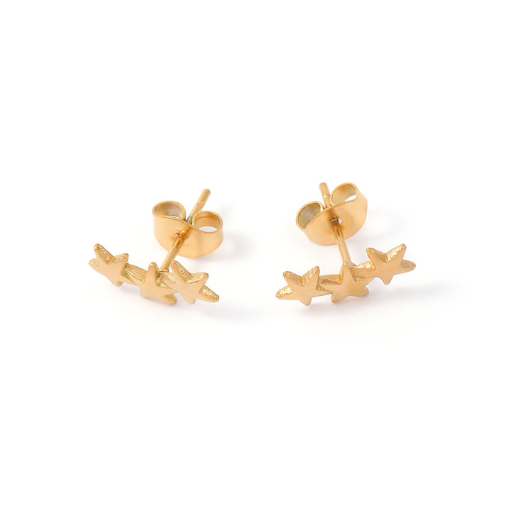 Skylar - Pendientes Mini Escalador de Estrellas de Acero Inoxidable