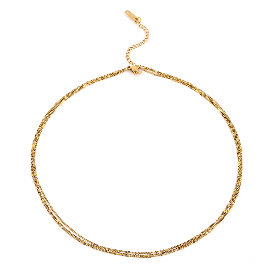 Mika - Collar Multi Cadena Acero Inoxidable