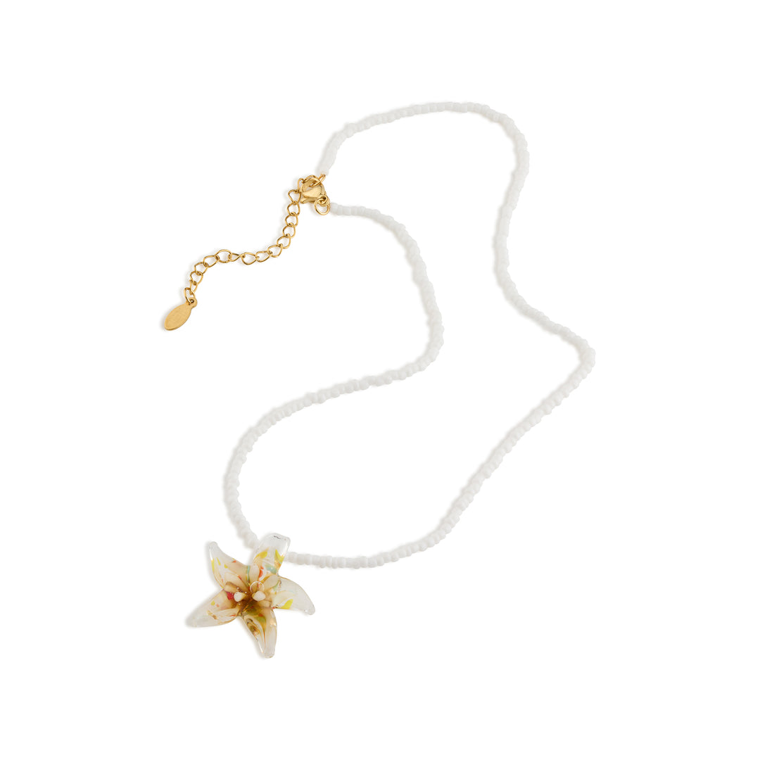 Serafina - Collar de Estrella de Mar de Cristal de Acero Inoxidable
