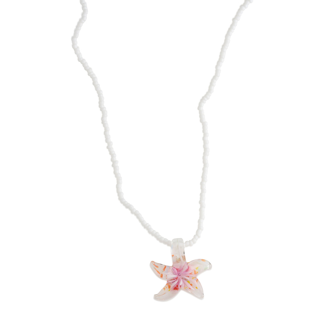 Serafina - Collar de Estrella de Mar de Cristal de Acero Inoxidable