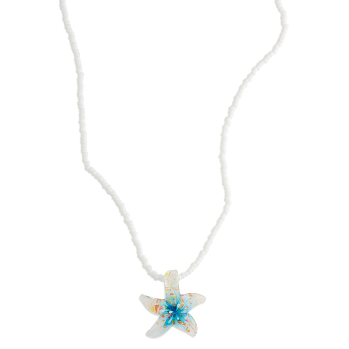 Serafina - Collar de Estrella de Mar de Cristal de Acero Inoxidable