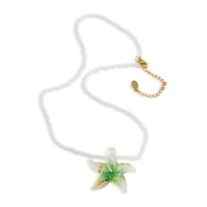 Serafina - Collar de Estrella de Mar de Cristal de Acero Inoxidable