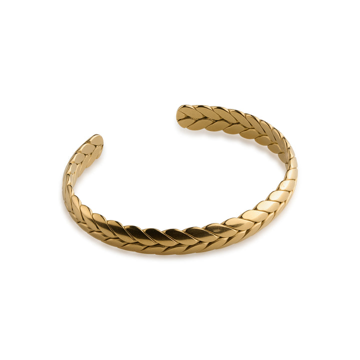 Silje - Pulsera Brazalete Trenzado de Acero Inoxidable