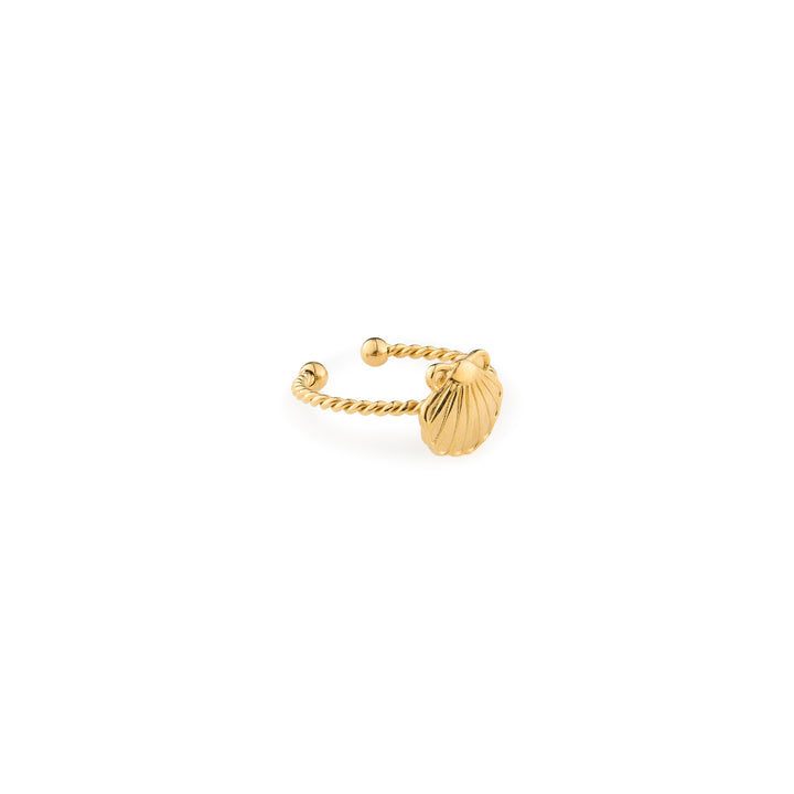 Penny - Anillo de Concha Ajustable de Acero Inoxidable