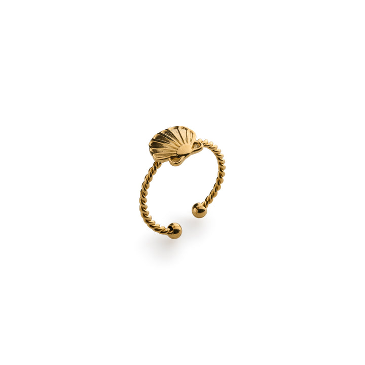 Penny - Anillo de Concha Ajustable de Acero Inoxidable