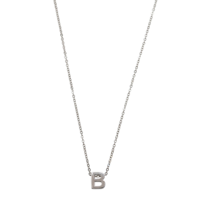 Viola - Collar con letra Acero inoxidable Plata