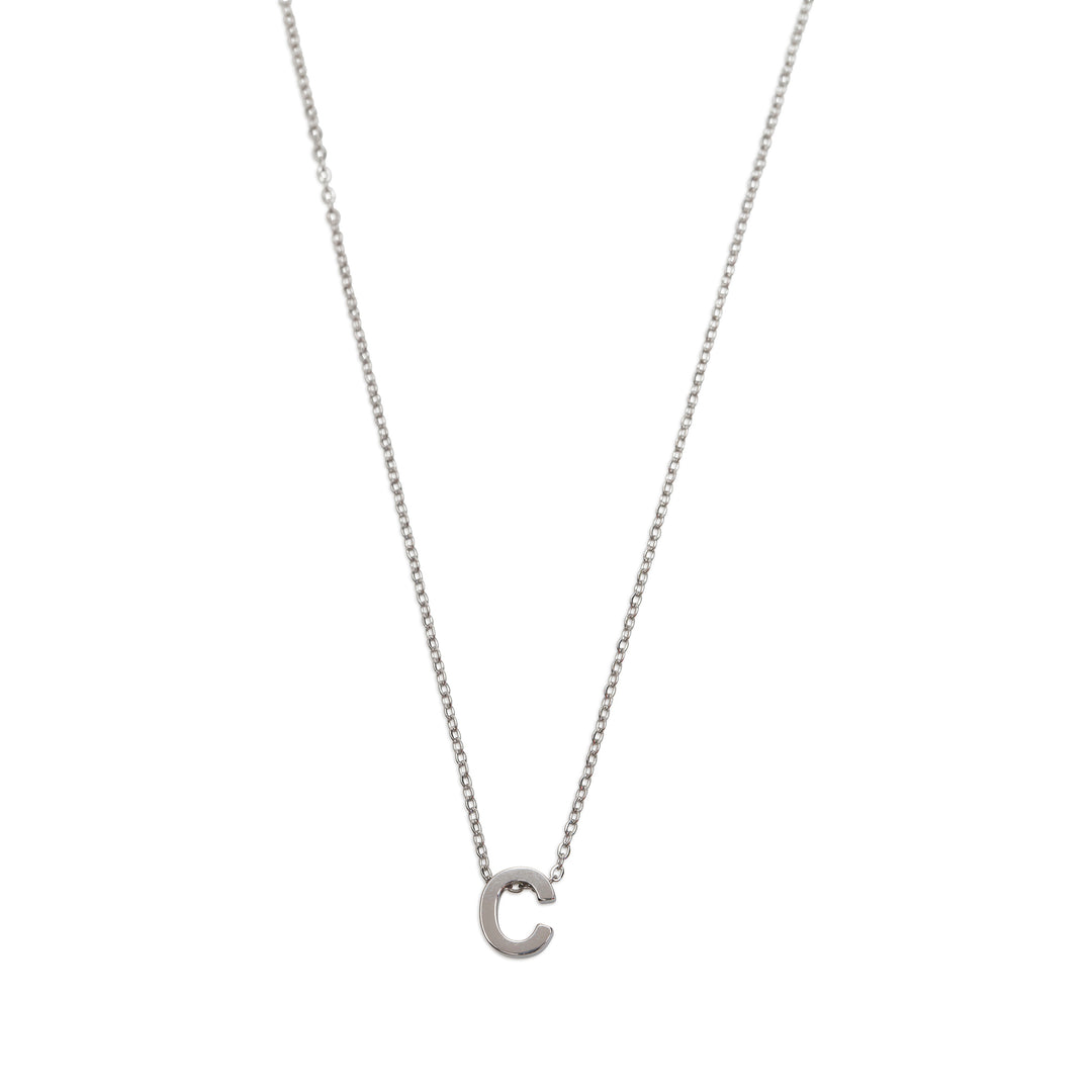 Viola - Collar con letra Acero inoxidable Plata
