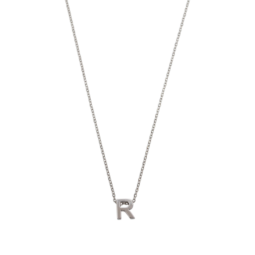 Viola - Collar con letra Acero inoxidable Plata