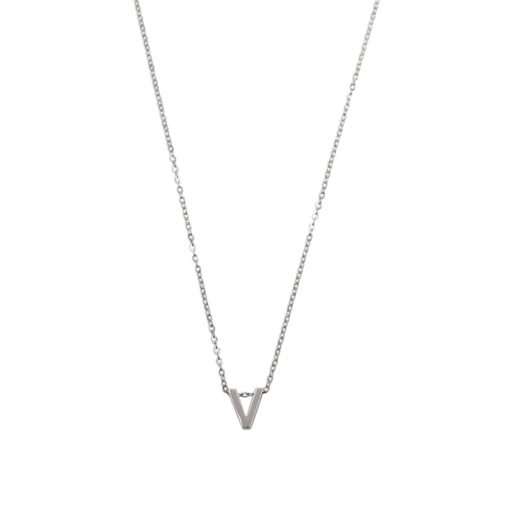 Viola - Collar con letra Acero inoxidable Plata