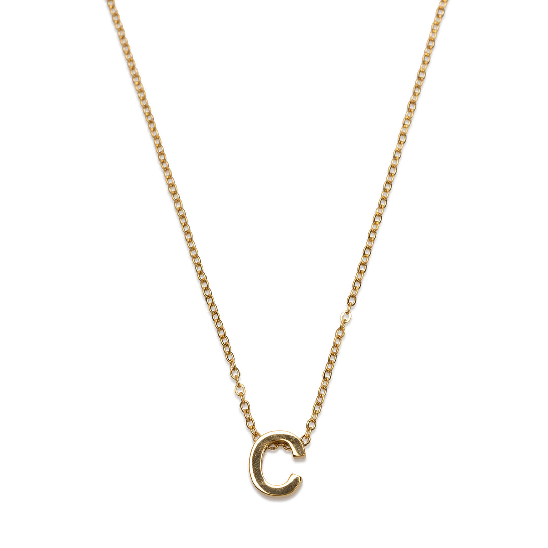 Viola - Letter Necklace Stainless Steel Gold