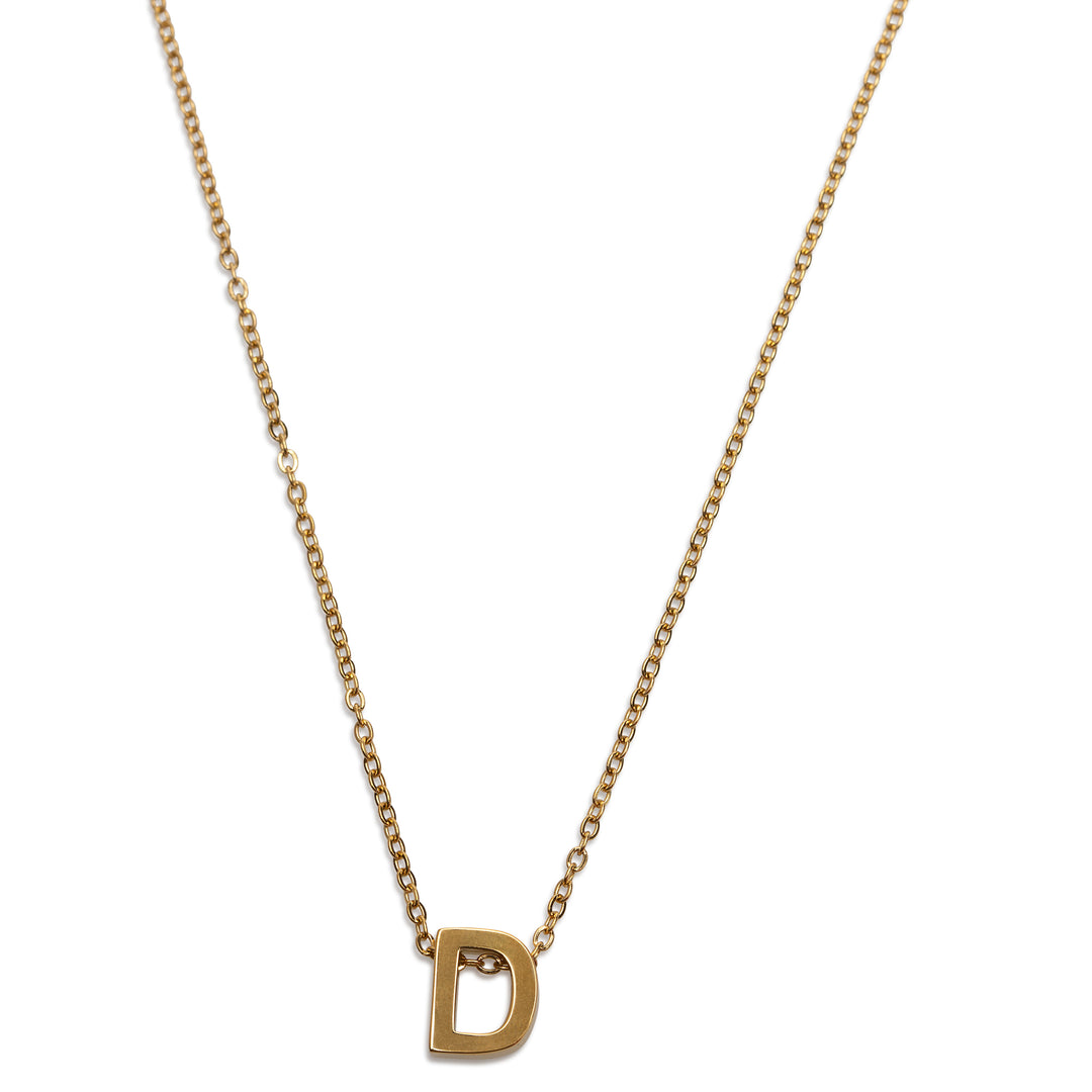 Viola - Letter Necklace Stainless Steel Gold
