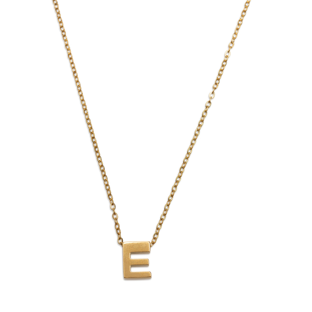 Viola - Letter Necklace Stainless Steel Gold